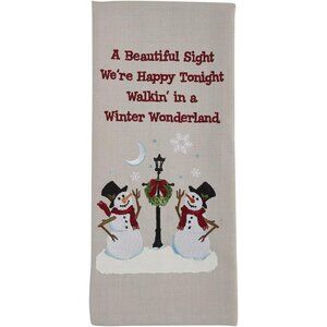 Park Designs Snowmen and Lamp Post Dishtowel